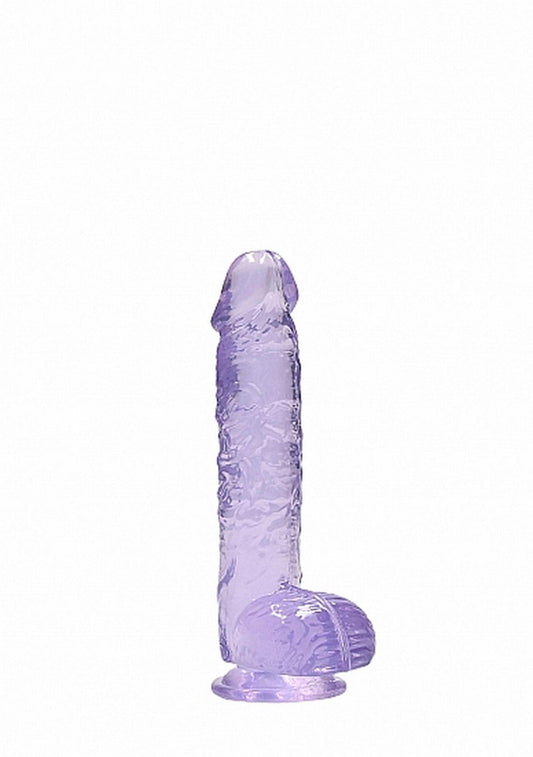 1-Dildo z przyssawką mały fioletowy penis 17 cm-1