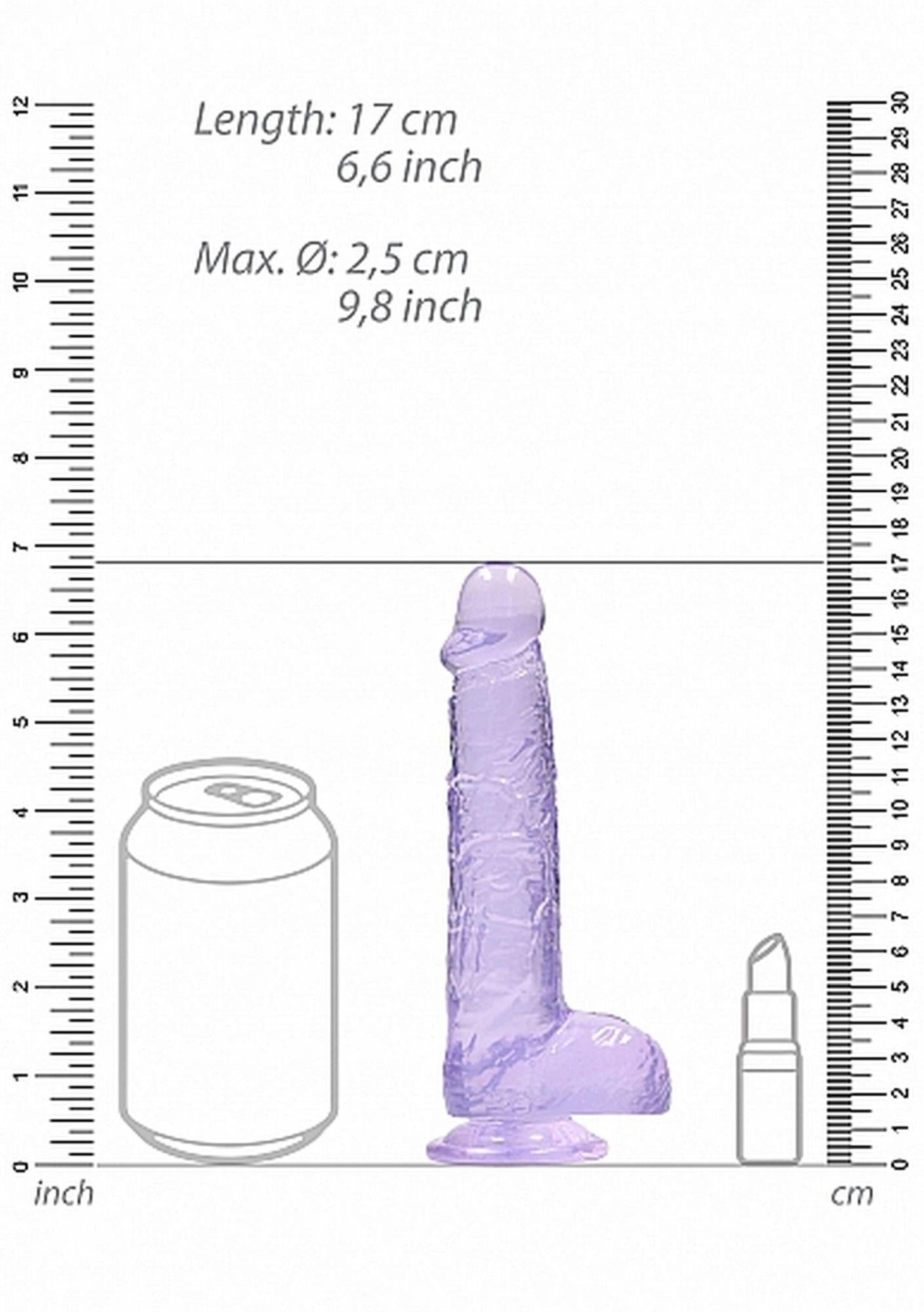 3-Dildo z przyssawką mały fioletowy penis 17 cm-3