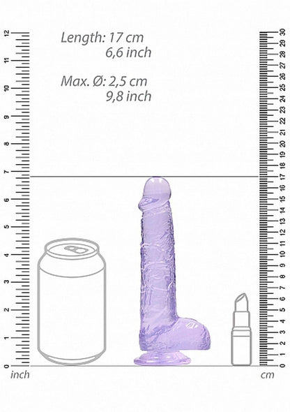 3-Dildo z przyssawką mały fioletowy penis 17 cm-3