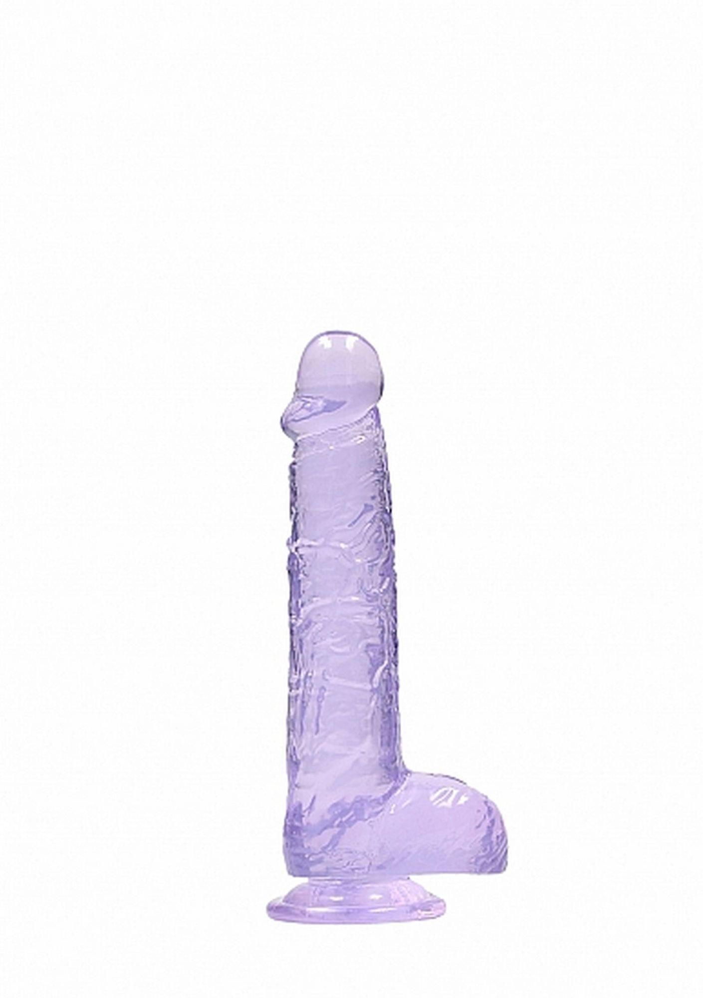 4-Dildo z przyssawką mały fioletowy penis 17 cm-4