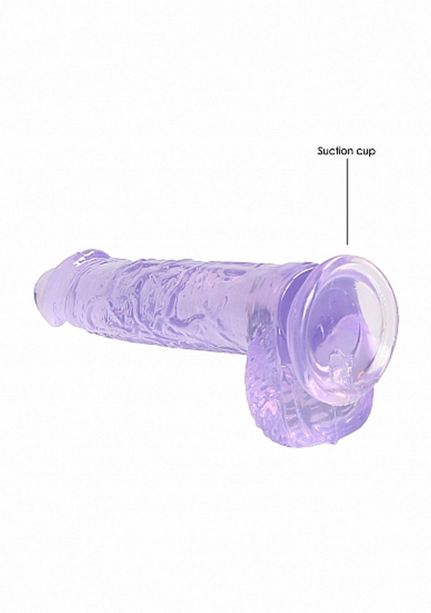5-Dildo z przyssawką mały fioletowy penis 17 cm-5