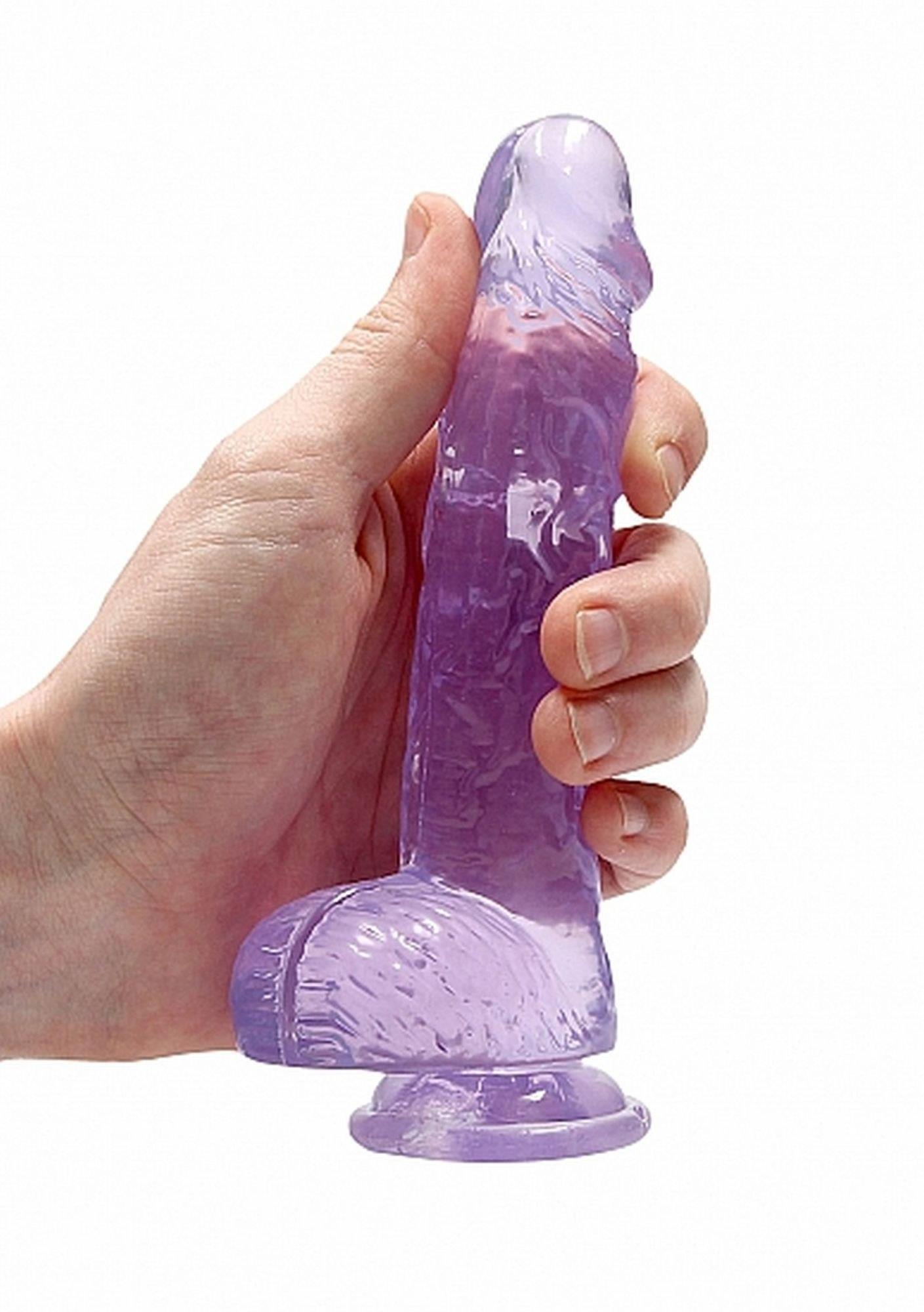 7-Dildo z przyssawką mały fioletowy penis 17 cm-7