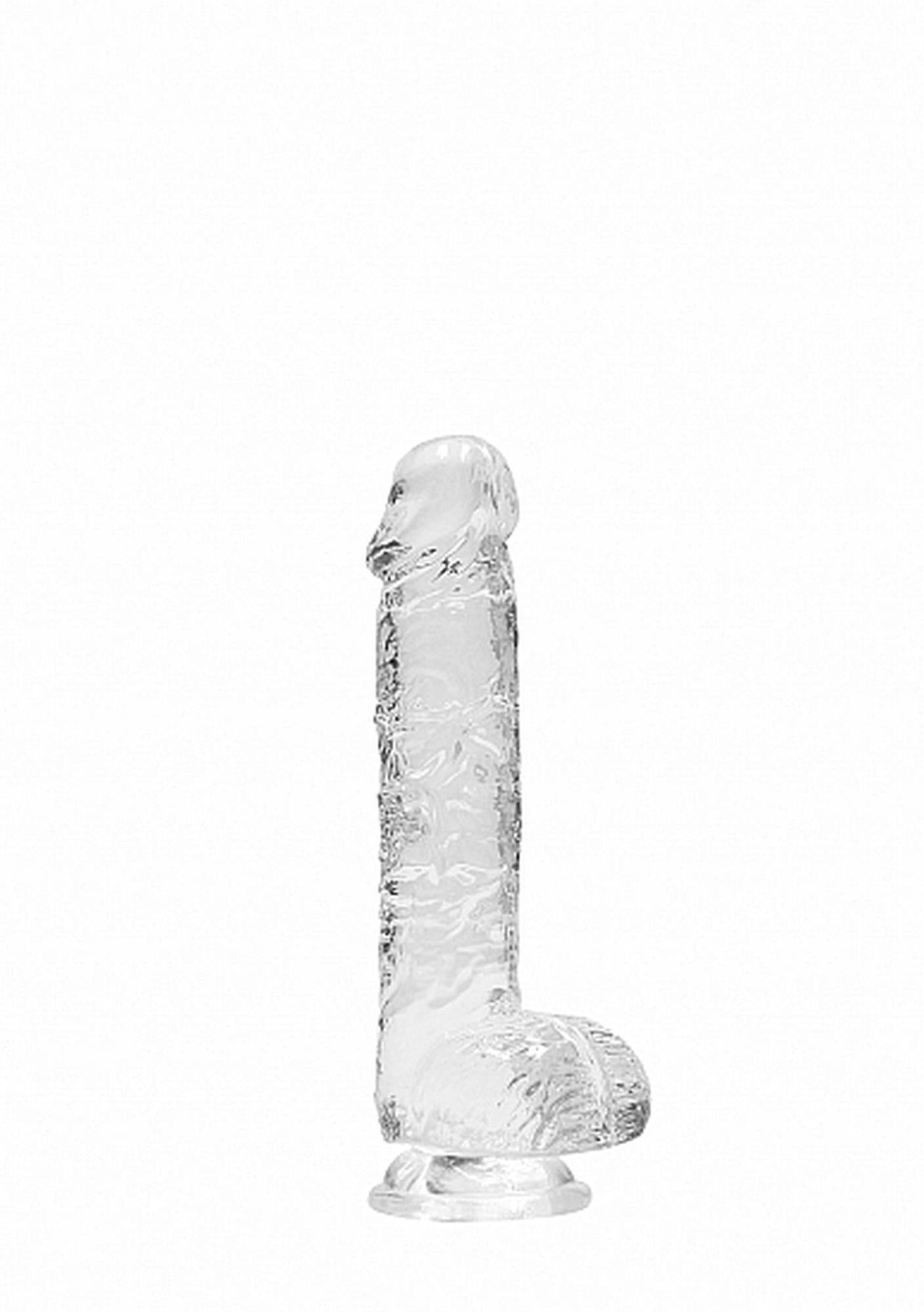 1-Mały przezroczysty penis dildo z przyssawką 17 cm-1