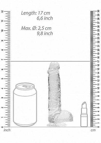 3-Mały przezroczysty penis dildo z przyssawką 17 cm-3