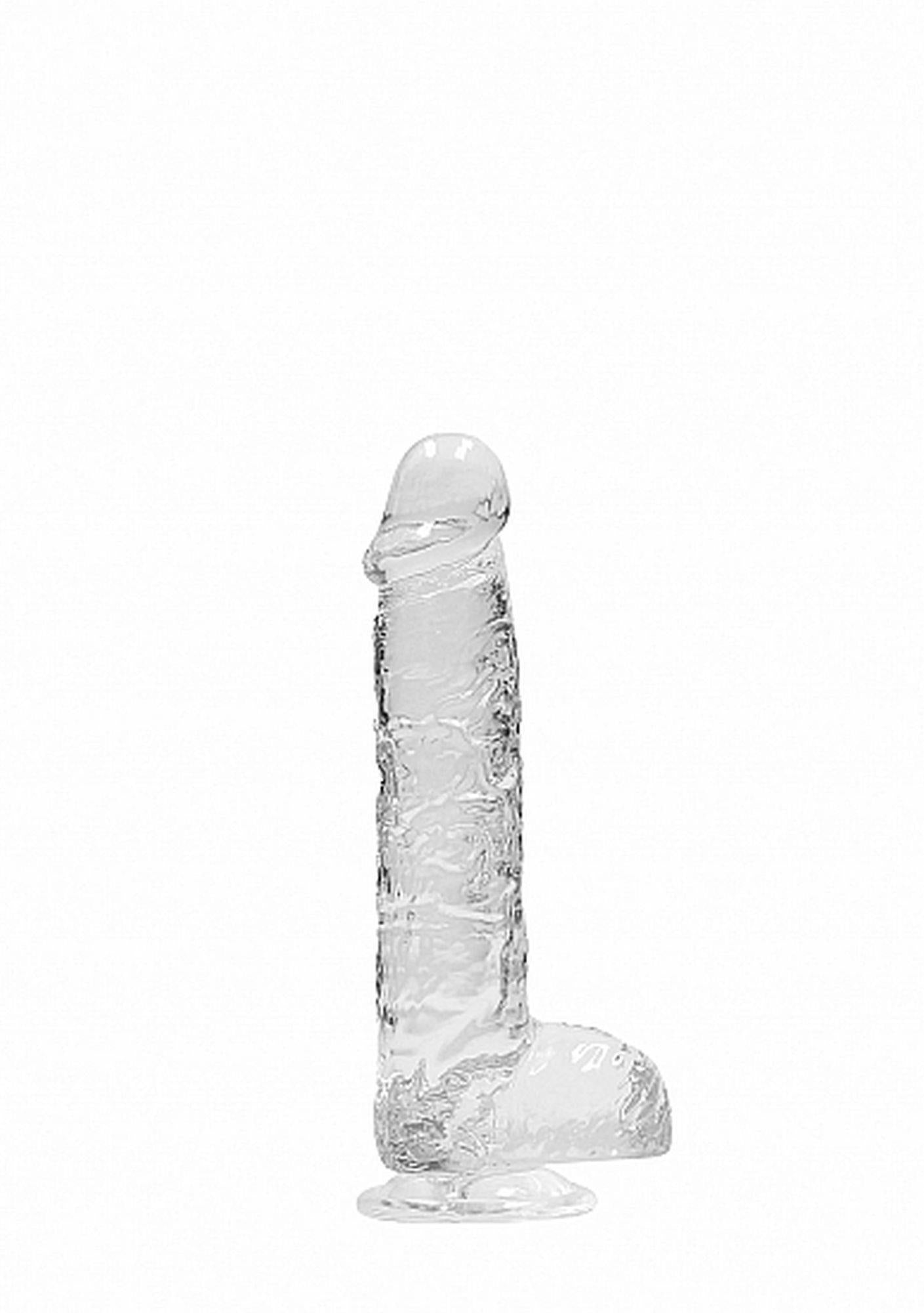 4-Mały przezroczysty penis dildo z przyssawką 17 cm-4