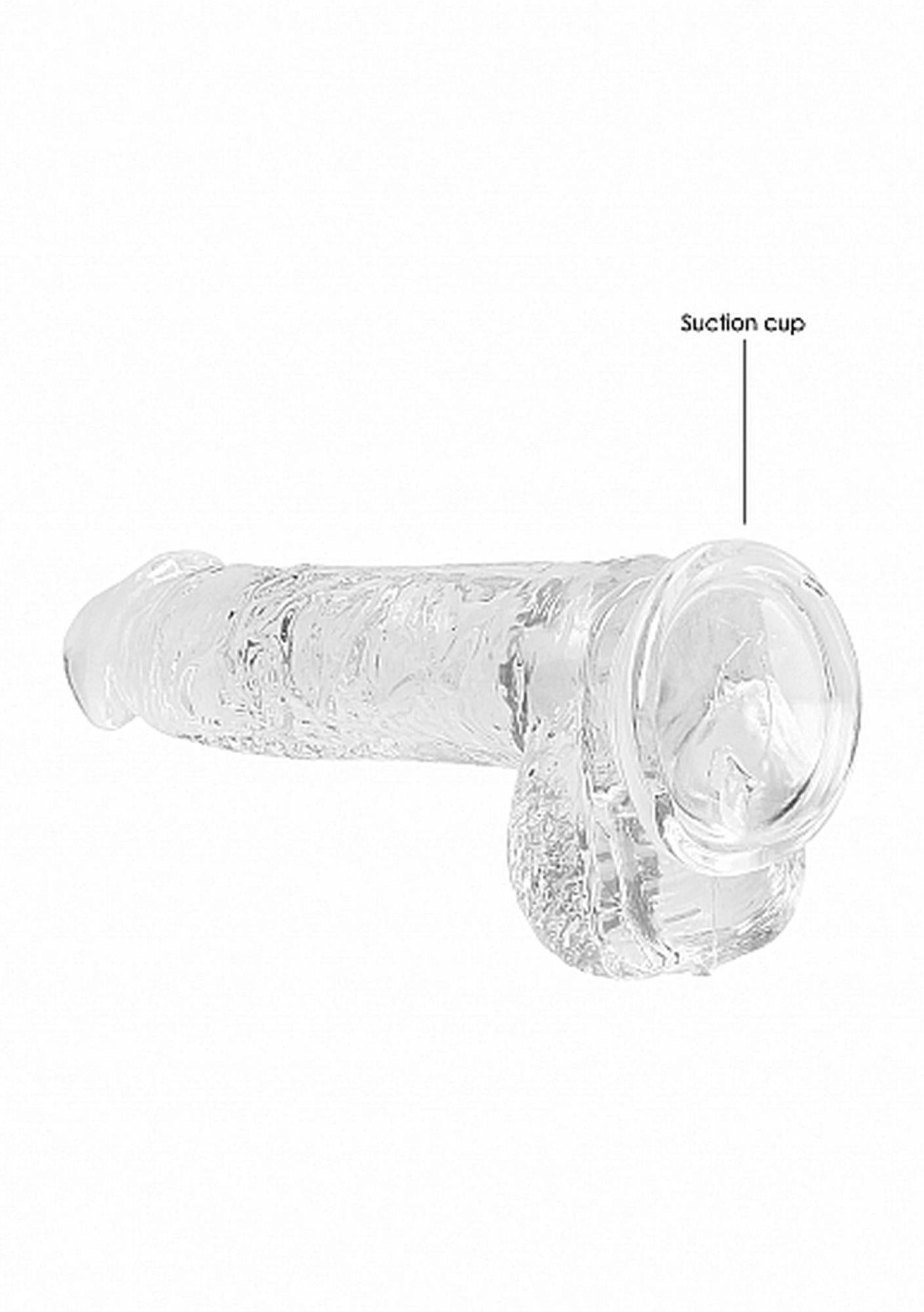 5-Mały przezroczysty penis dildo z przyssawką 17 cm-5