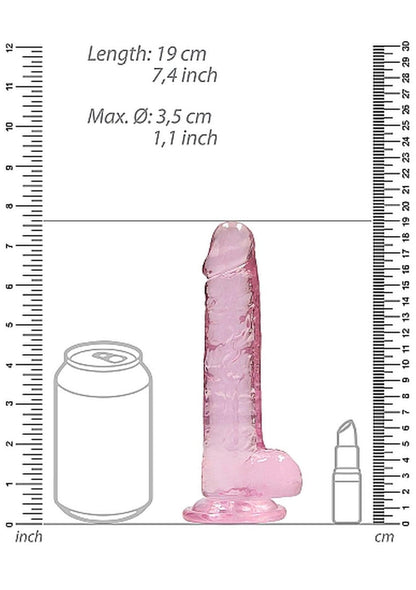 3-Dildo różowe z mocną przyssawką różowy orgazm 19cm-3