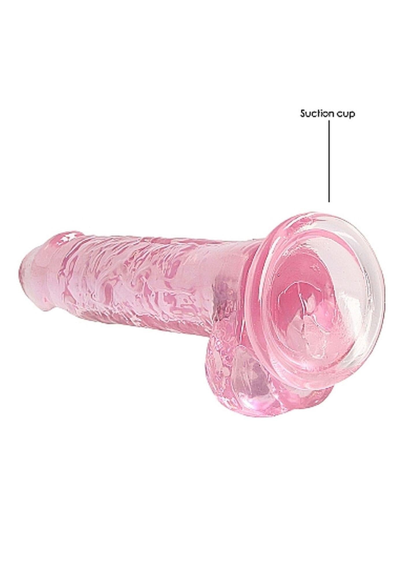5-Dildo różowe z mocną przyssawką różowy orgazm 19cm-5