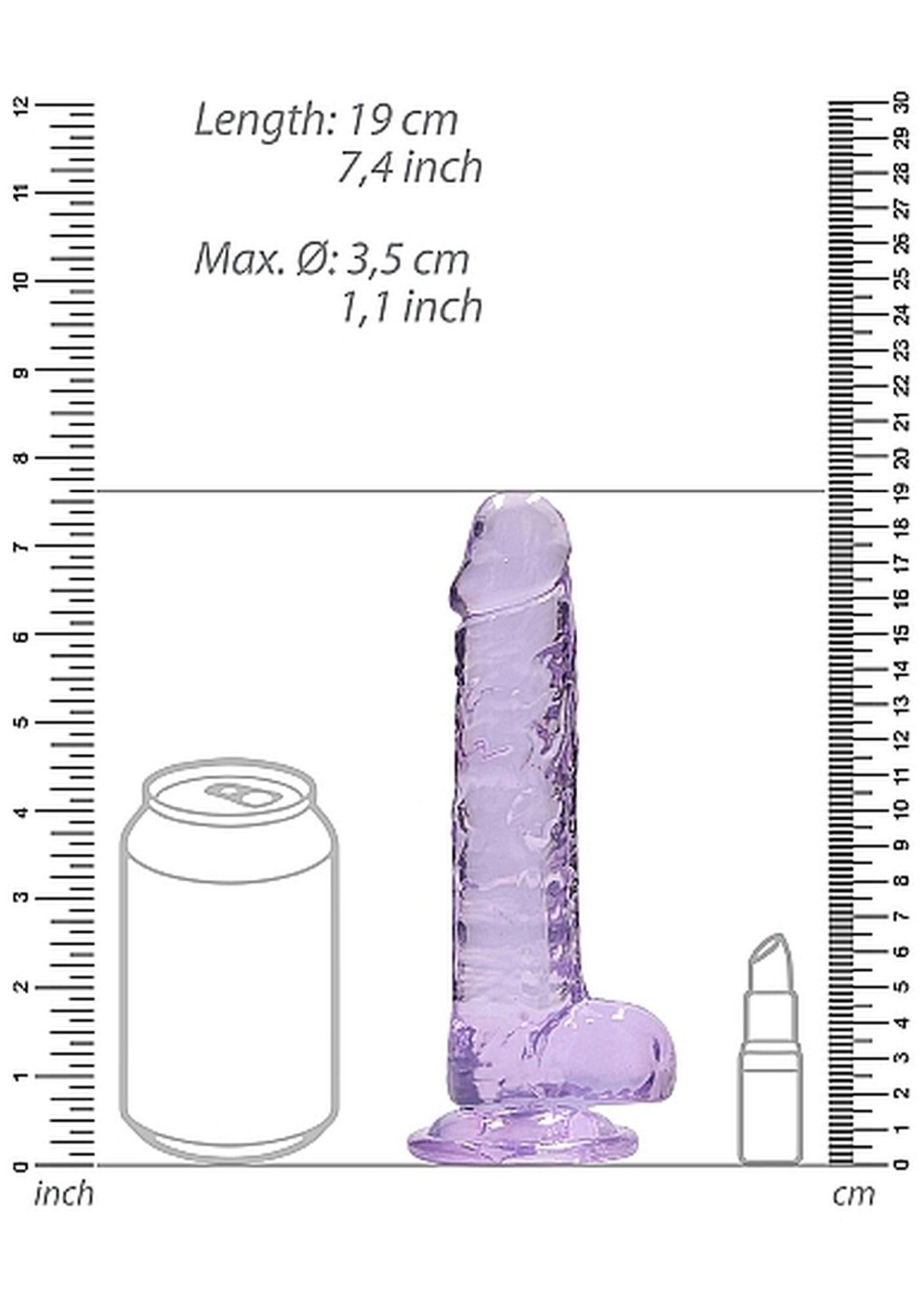 3-Dildo z przyssawką penis realistyczny żylasty 19cm-3