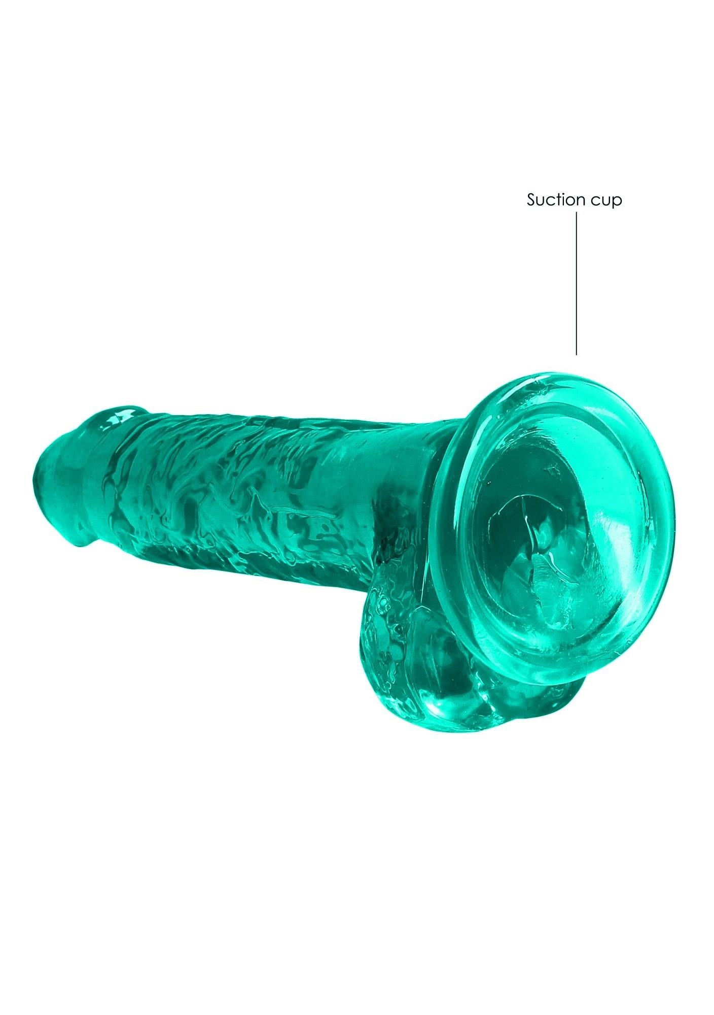 4-Silikonowe zielone dildo z mocną przyssawką 19 cm-4