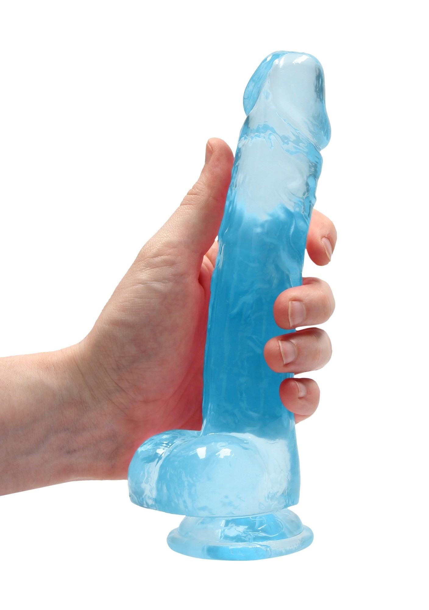 4-Dildo gumowe silikonowe żylaste z przyssawką 21 cm-4