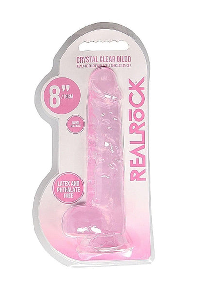 2-8"" / 20 cm Realistic Dildo With Balls - Pink-2