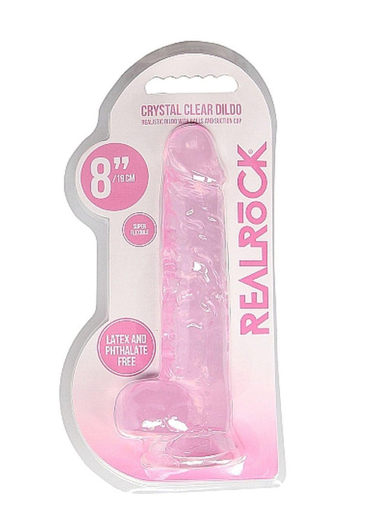2-8"" / 20 cm Realistic Dildo With Balls - Pink-2