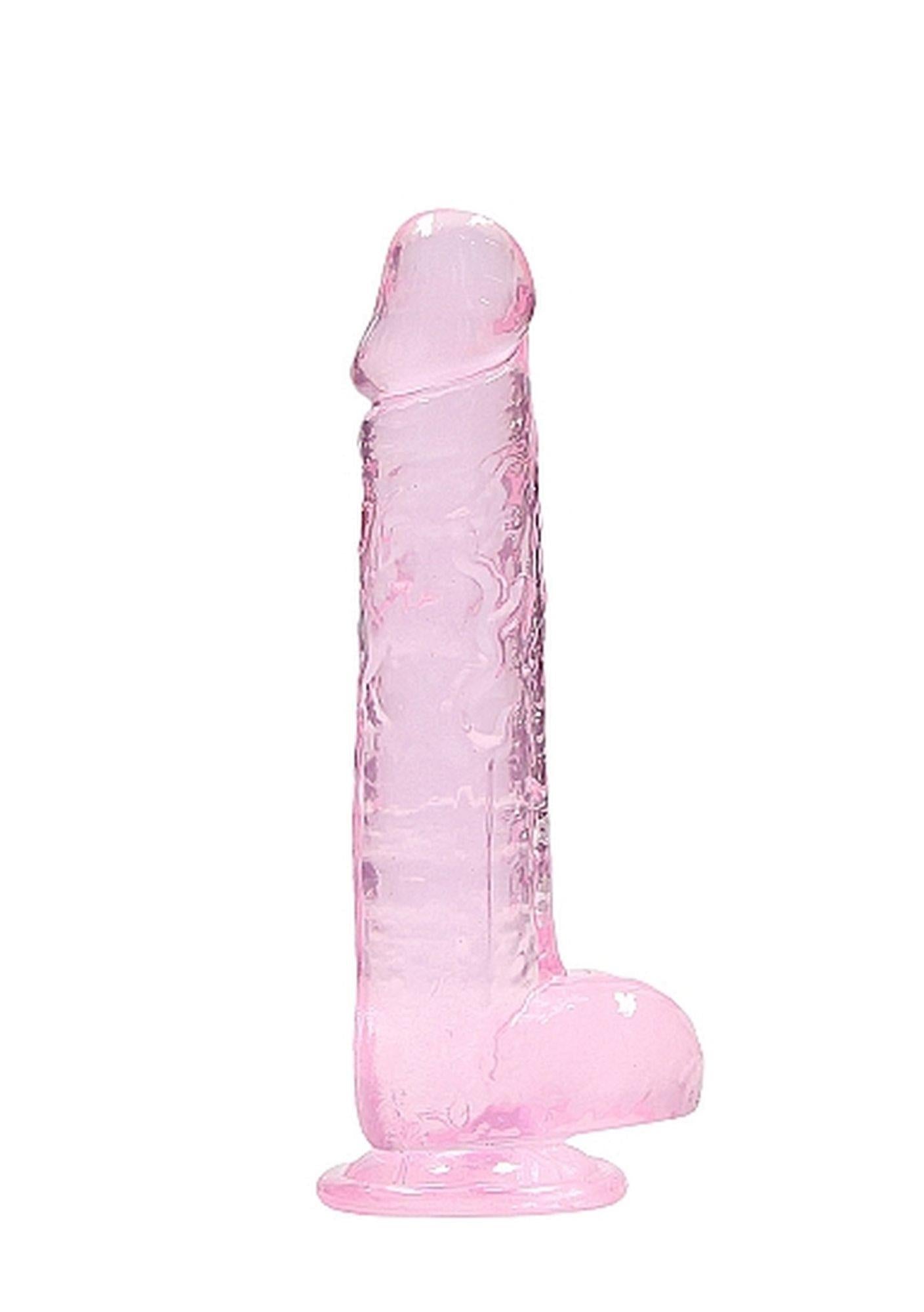 4-8"" / 20 cm Realistic Dildo With Balls - Pink-4