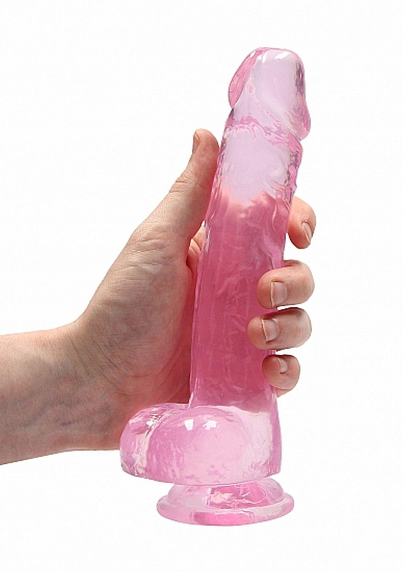 7-8"" / 20 cm Realistic Dildo With Balls - Pink-7
