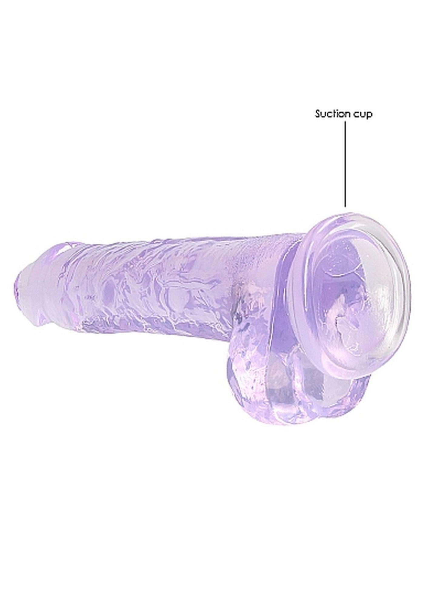 5-Duże fioletowe dildo z przyssawką i jądrami 21cm-5