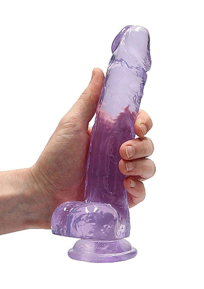 7-Duże fioletowe dildo z przyssawką i jądrami 21cm-7