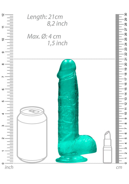 7-Dildo długie żylaste z mocną przyssawką penis 21cm-7