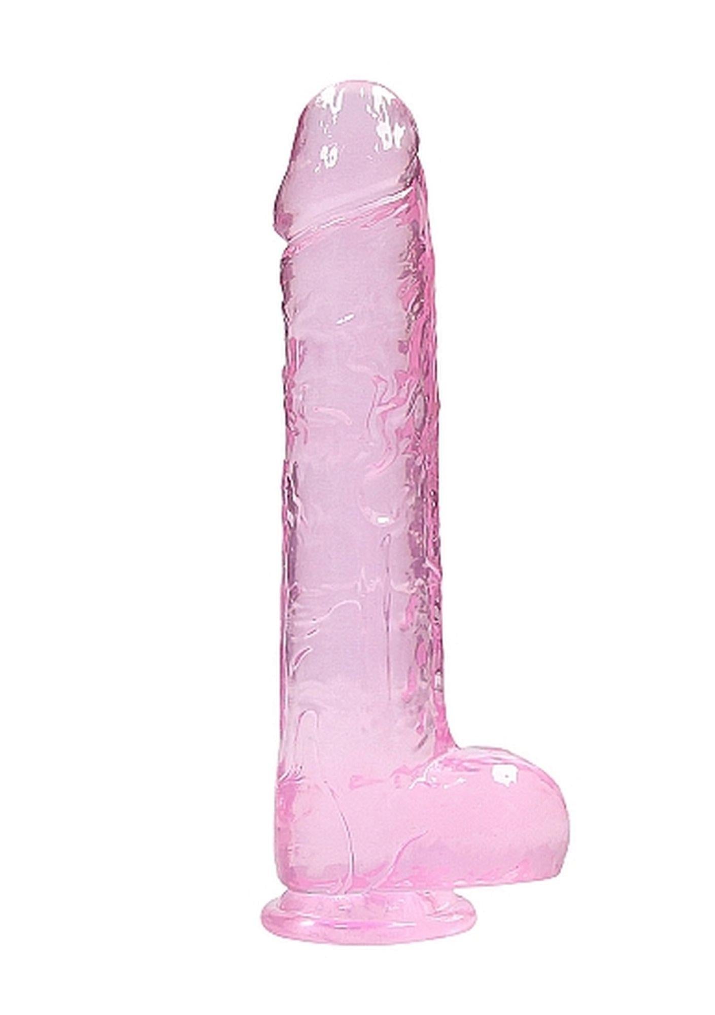 4-9" / 23 cm Realistic Dildo With Balls - Pink-4