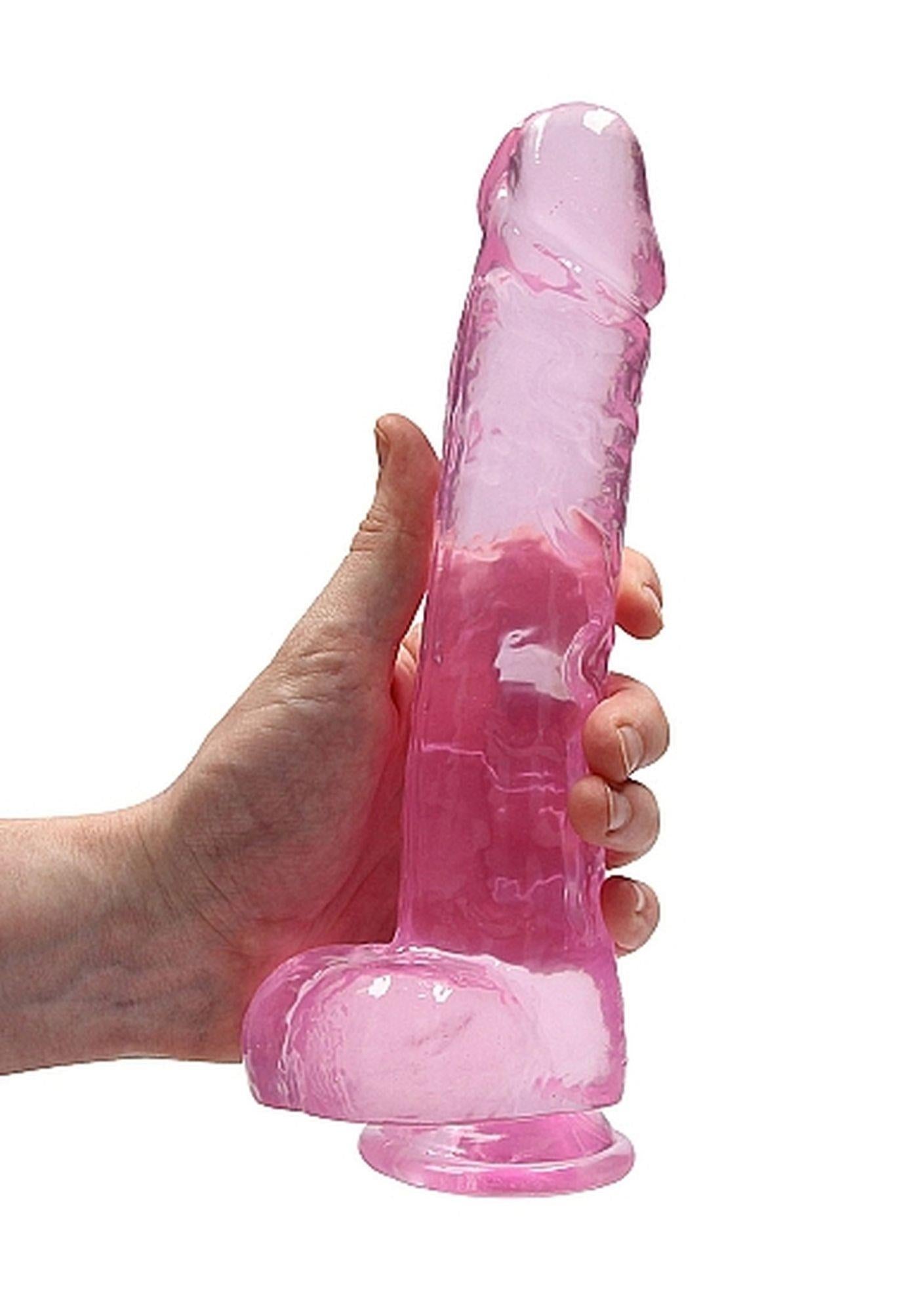 7-9" / 23 cm Realistic Dildo With Balls - Pink-7