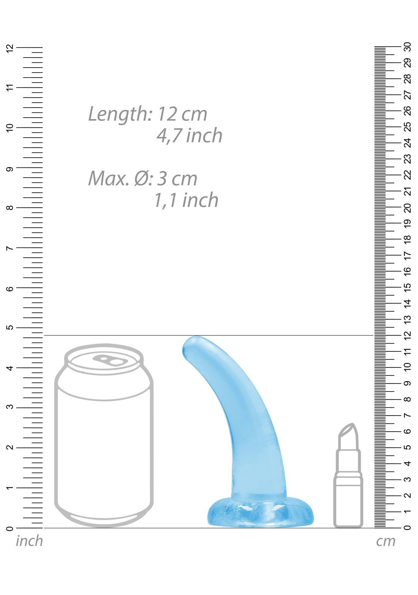 5-Małe gumowe dildo z mocną przyssawką 11,2 cm-5