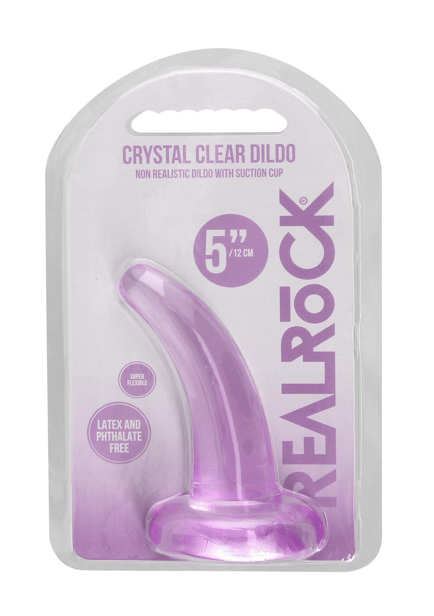 1-Dildo zakrzywione fiolet z mocną przyssawką 12 cm-1