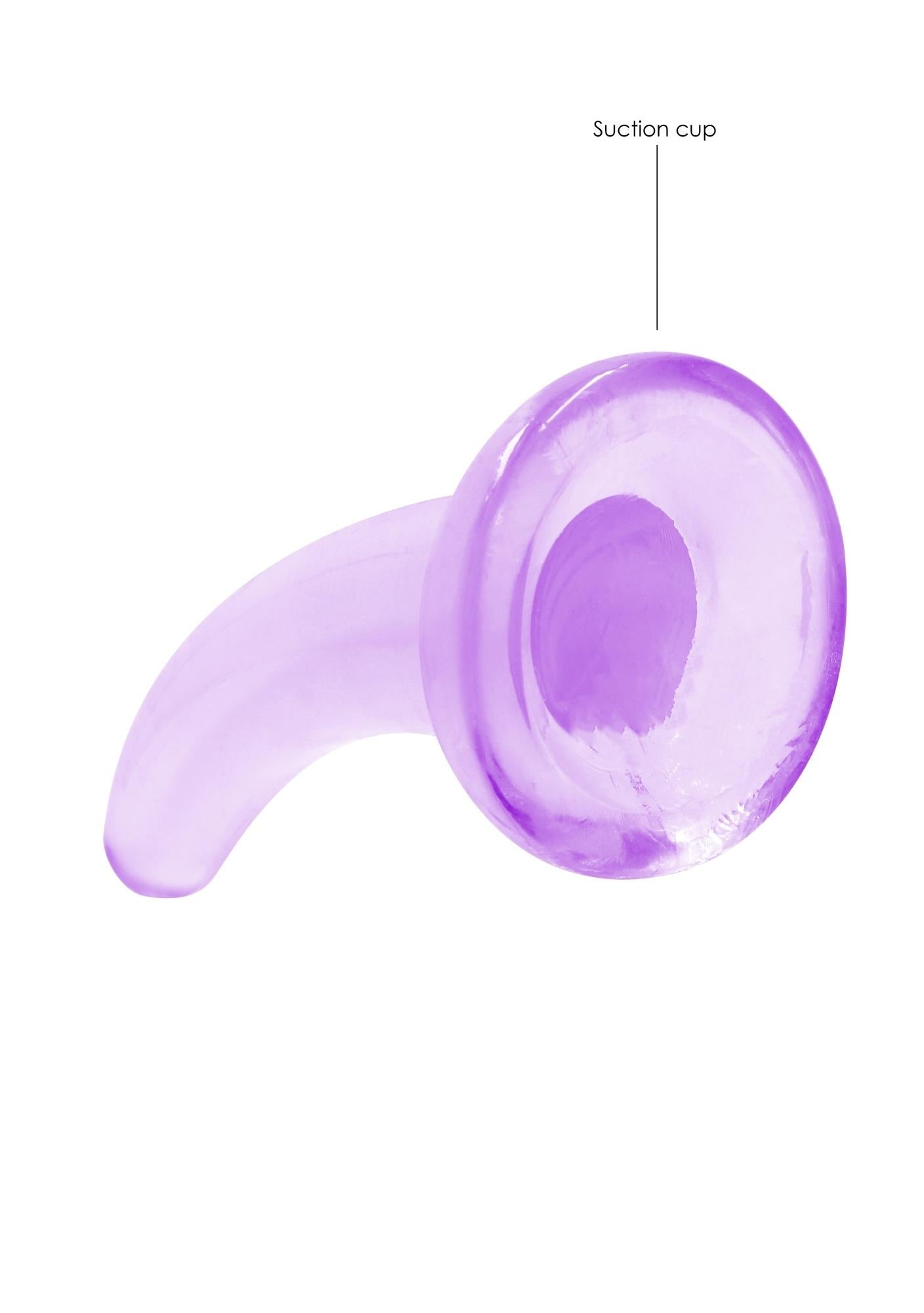4-Dildo zakrzywione fiolet z mocną przyssawką 12 cm-4