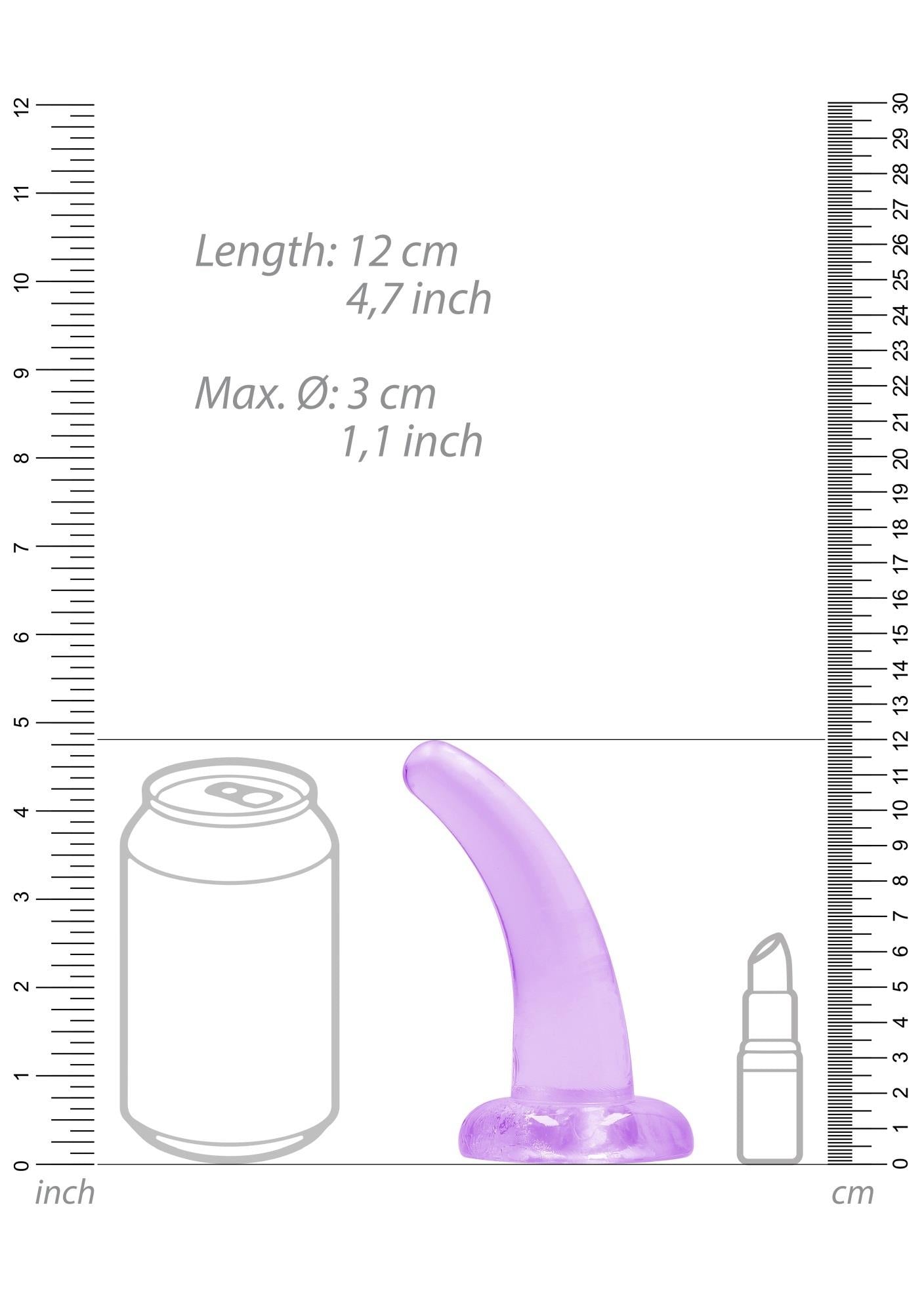 5-Dildo zakrzywione fiolet z mocną przyssawką 12 cm-5