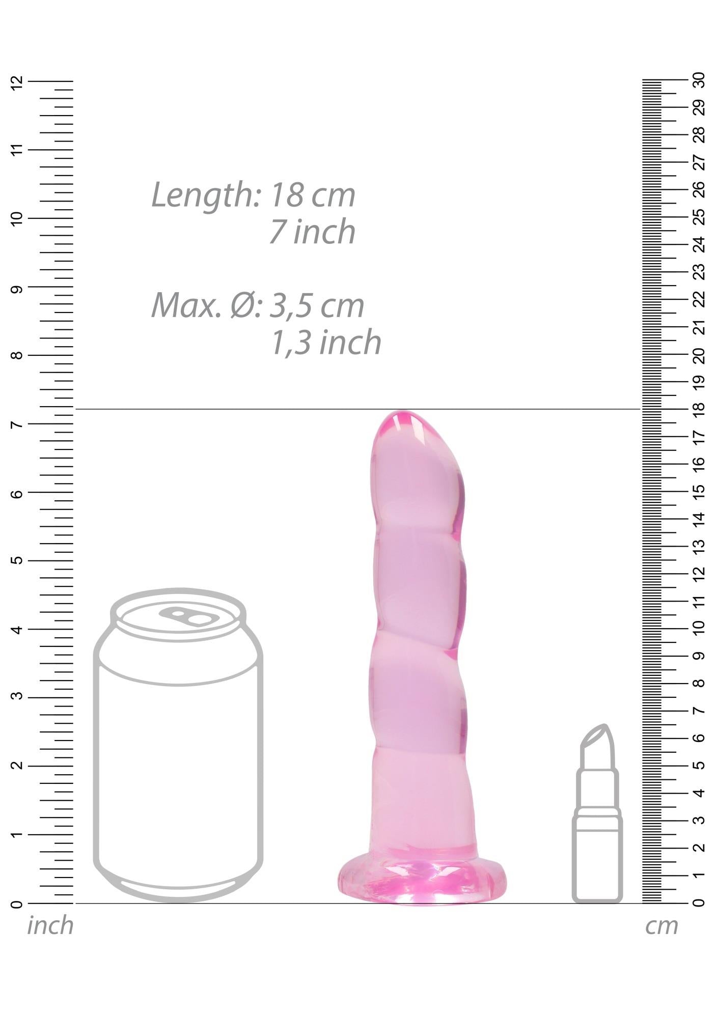 5-Różowe żelowe silikonowe dildo z przyssawką 18 cm-5