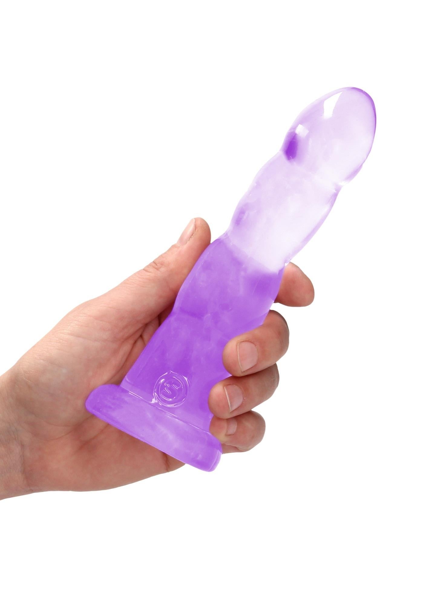 3-Dildo fioletowe spiralne z mocną przyssawką 18 cm-3