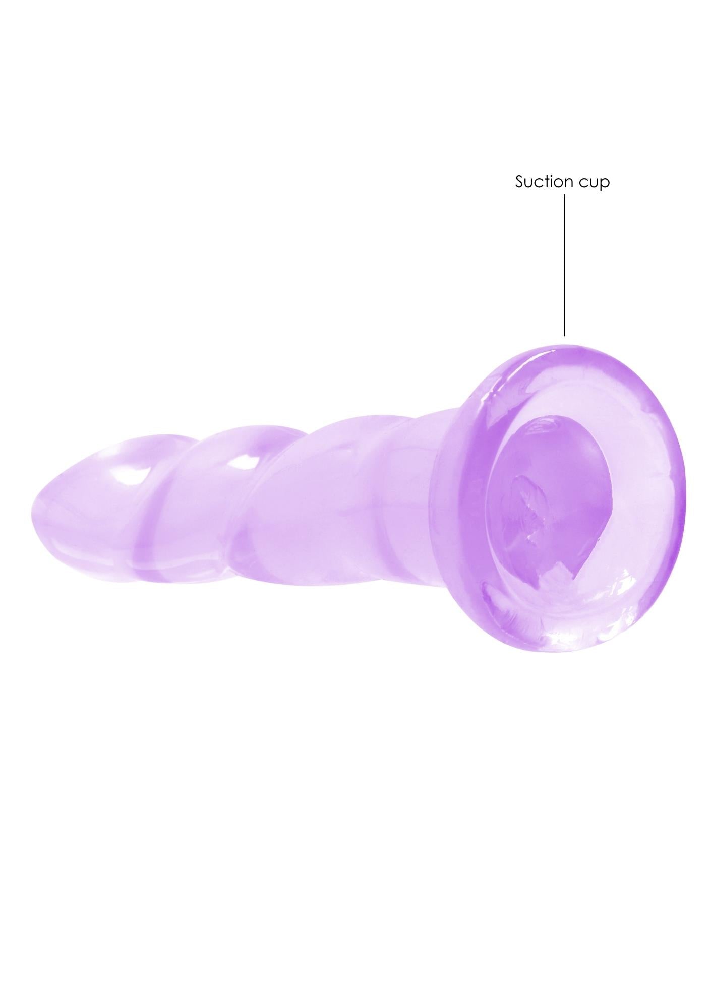 4-Dildo fioletowe spiralne z mocną przyssawką 18 cm-4