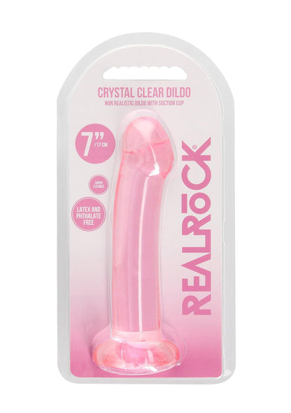 1-Dildo różowe gładkie z mocną przyssawką 18 cm-1