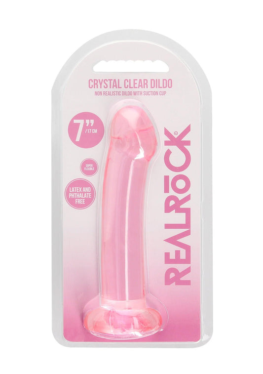 1-Dildo różowe gładkie z mocną przyssawką 18 cm-1
