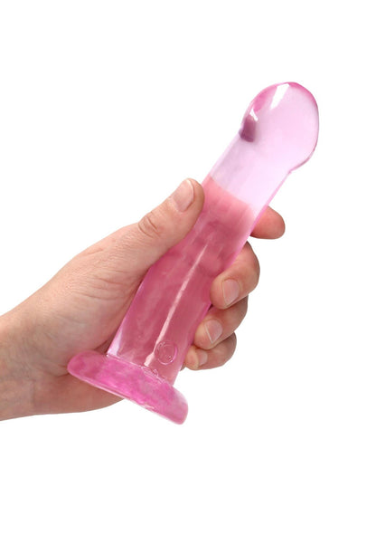 3-Dildo różowe gładkie z mocną przyssawką 18 cm-3
