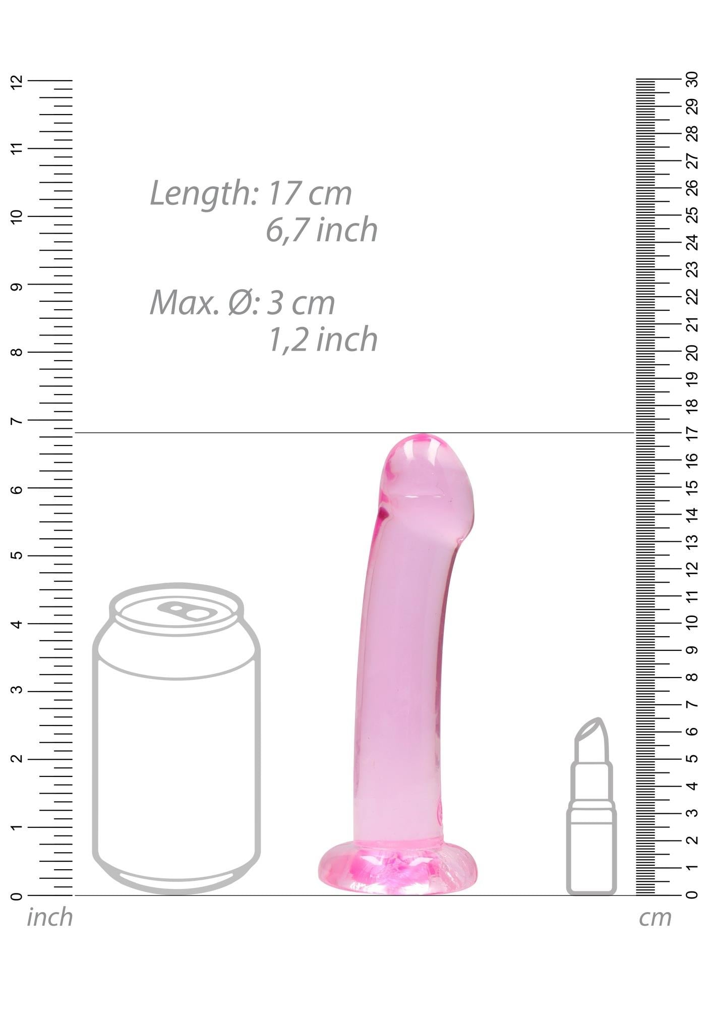 5-Dildo różowe gładkie z mocną przyssawką 18 cm-5
