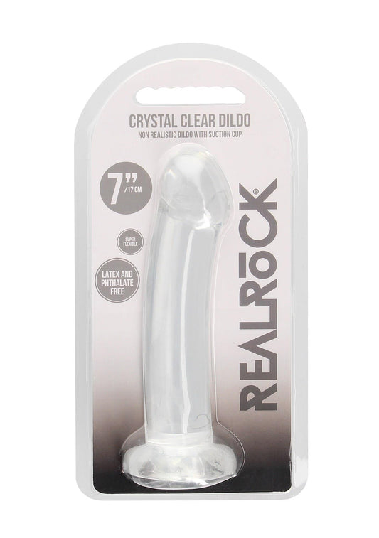 1-Proste lekko zagięte dildo z przyssawką 16,6 cm-1