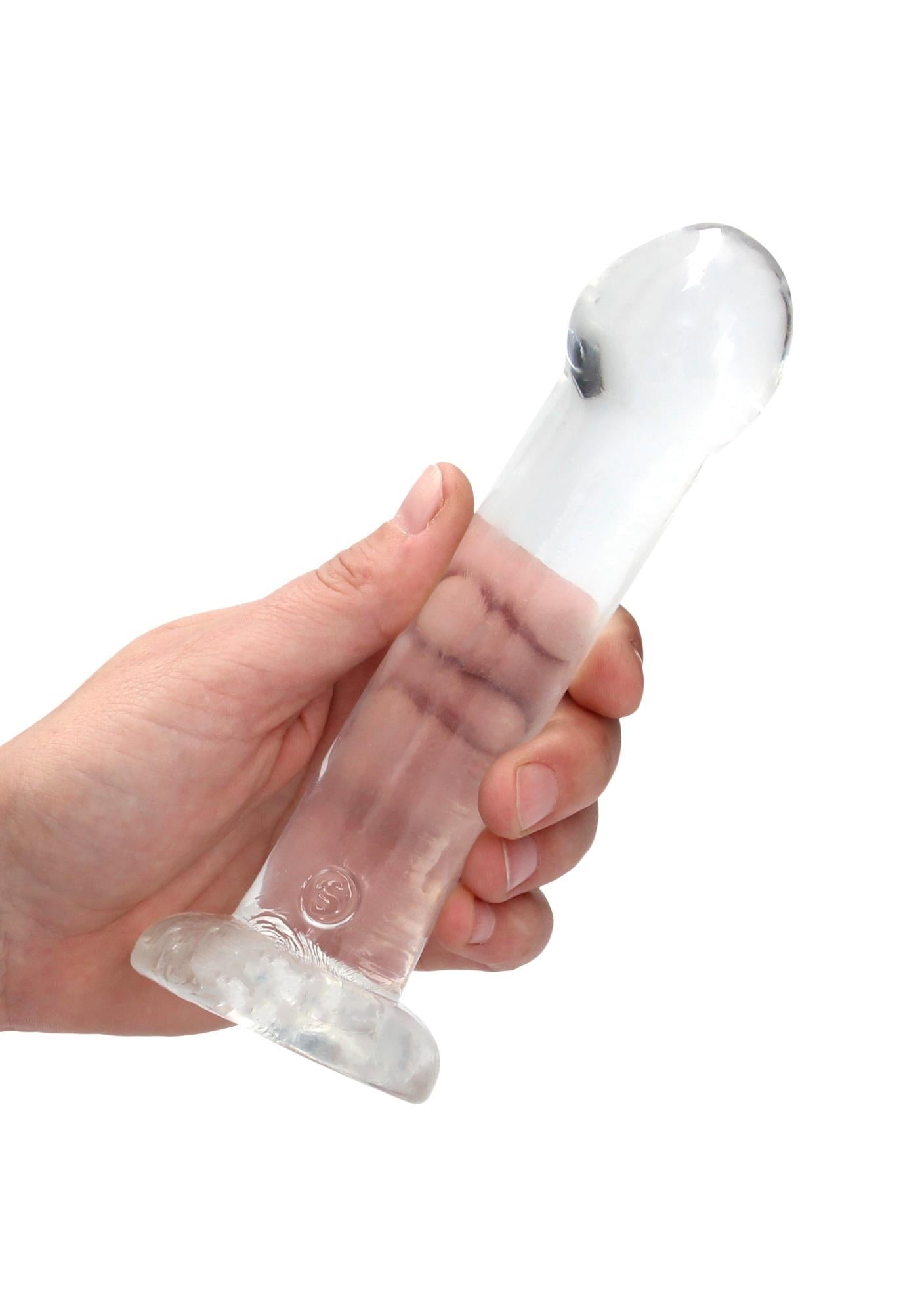 3-Proste lekko zagięte dildo z przyssawką 16,6 cm-3