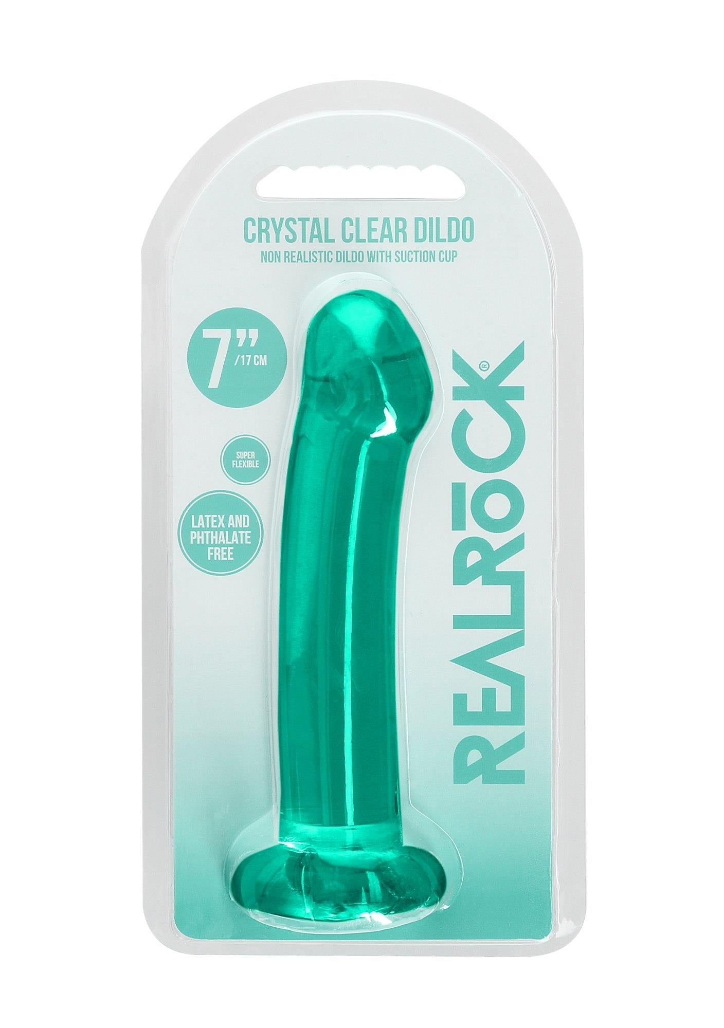 1-Dildo gładkie zielone z mocną przyssawką 17 cm-1
