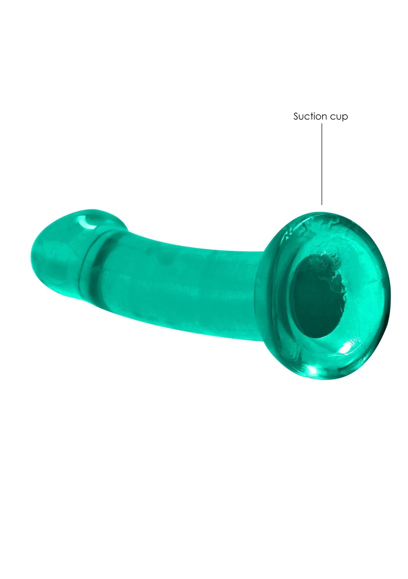 5-Dildo gładkie zielone z mocną przyssawką 17 cm-5