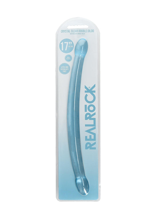 1-Gładkie podwójne dildo do sexu lesbijskiego 42 cm-1