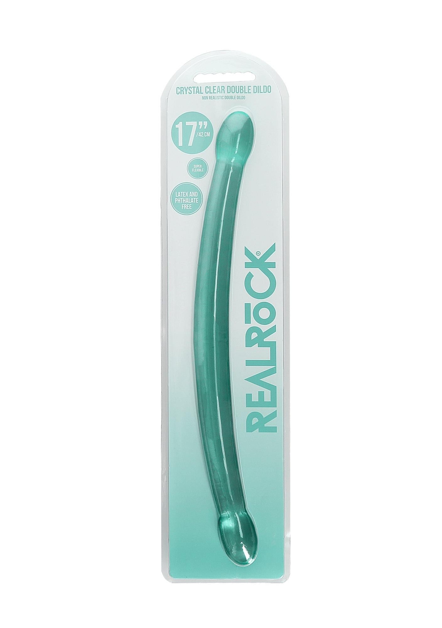 1-Podwójne gładkie dildo do sexu lesbijskiego 42 cm-1