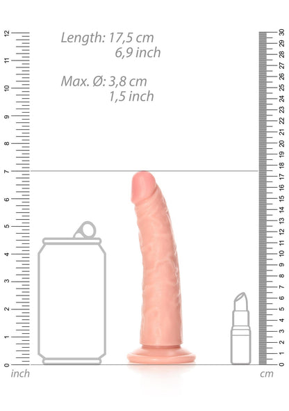7-Slim Realistic Dildo with Suction Cup - 6""/ 15,5 cm-7