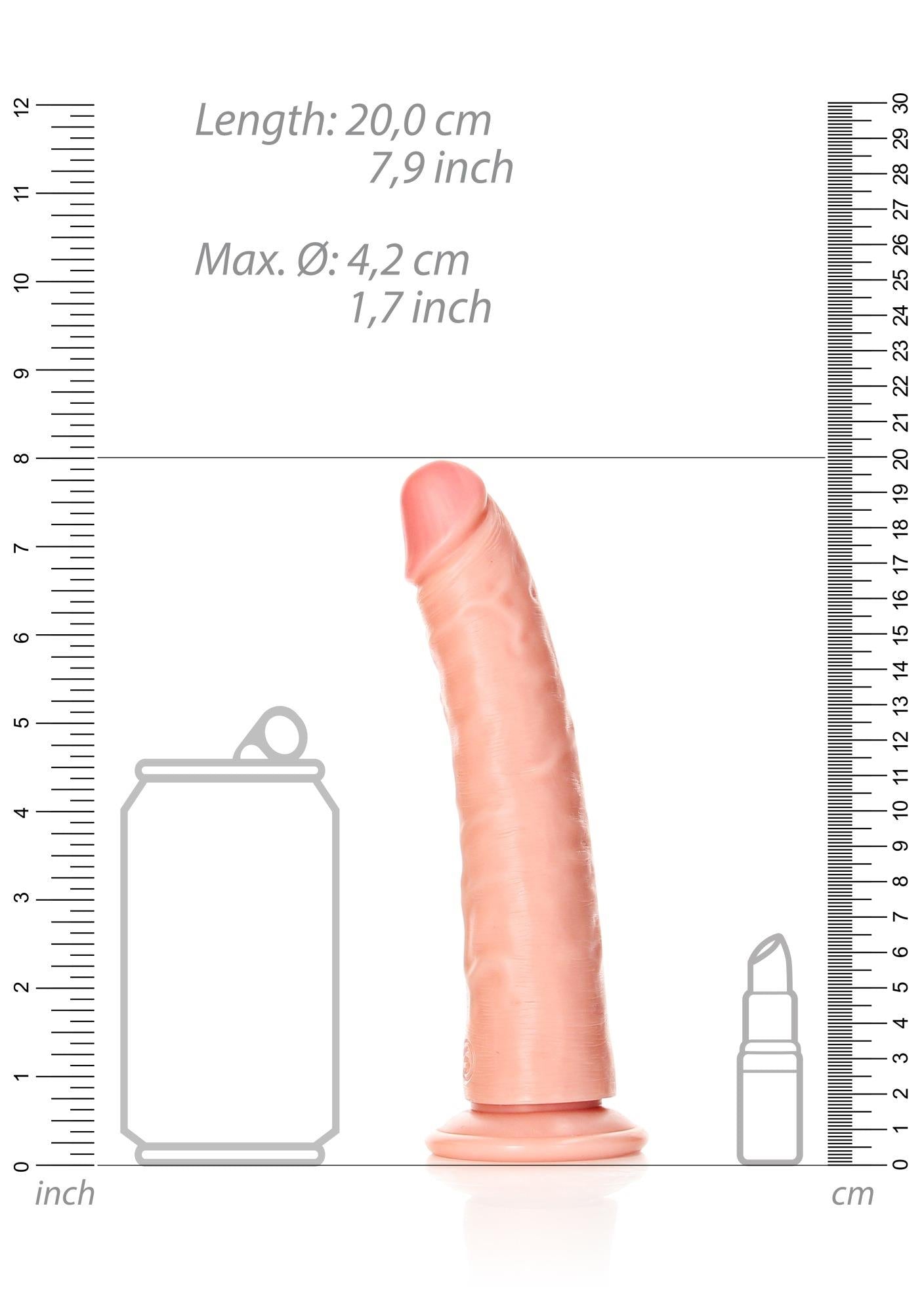7-Slim Realistic Dildo with Suction Cup - 7""/ 18 cm-7