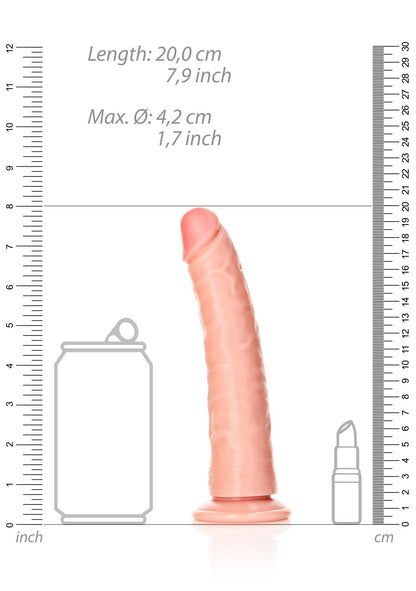 7-Slim Realistic Dildo with Suction Cup - 7""/ 18 cm-7