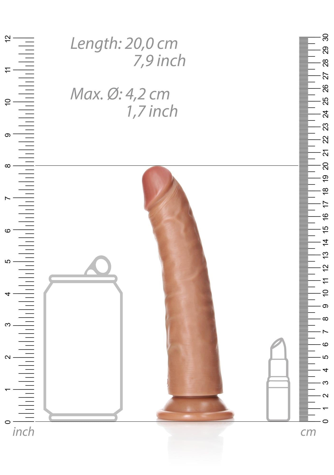 7-Duże realistyczne dildo z mocną przyssawką 20 cm-7