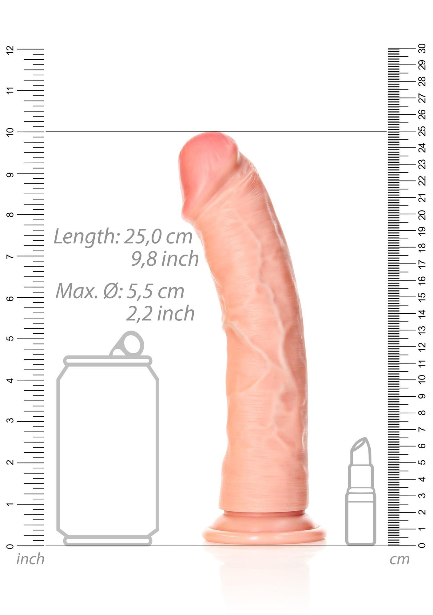 7-Silikonowe duże dildo z mocną przyssawką 25 cm-7