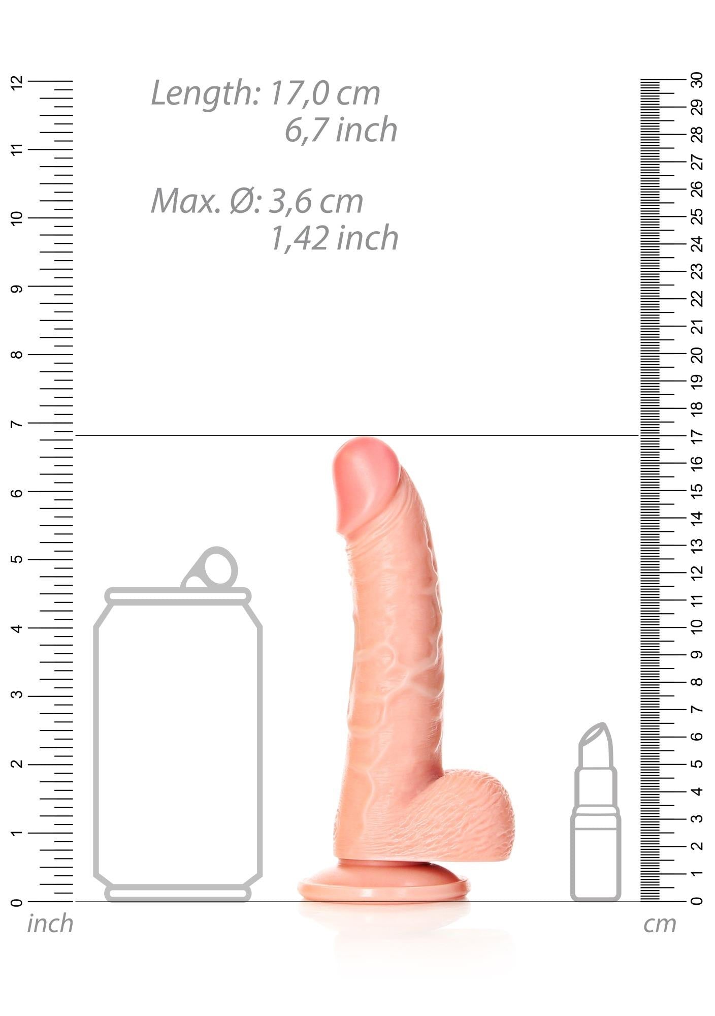 7-Realistyczne żylaste dildo z przyssawką 17 cm-7