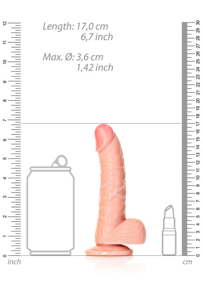 7-Realistyczne żylaste dildo z przyssawką 17 cm-7