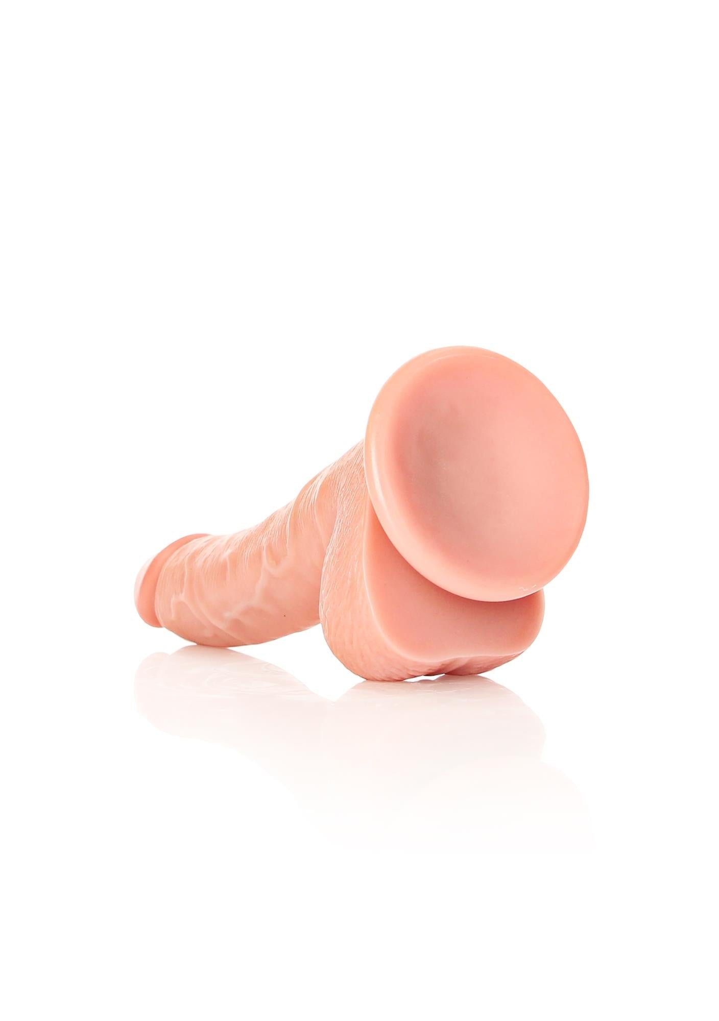 4-Silikonowe żylaste cieliste dildo przyssawka 20 cm-4