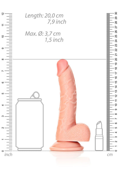 7-Silikonowe żylaste cieliste dildo przyssawka 20 cm-7